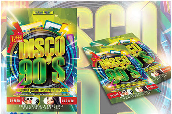 disco party event flyer