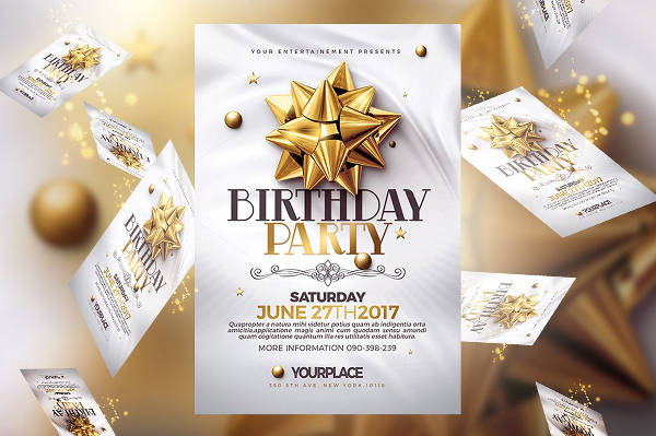 birthday party invitation banner