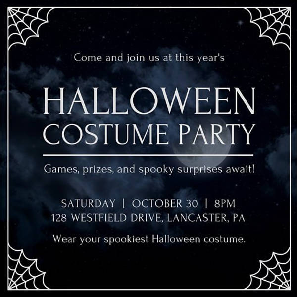 halloween party invitation banner