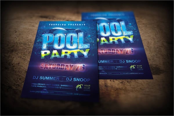 pool party invitation banner