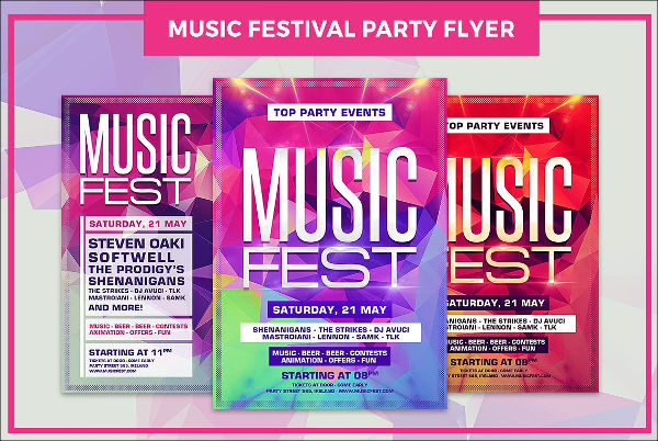 music festival party flyer