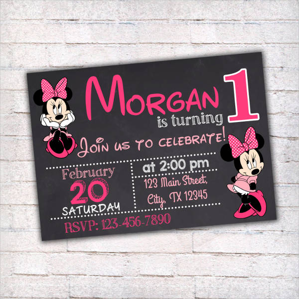 20 minnie mouse birthday invitation templates psd ai