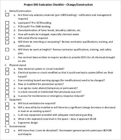 Project Evaluation Checklist Template - 7+ Free Word, PDF Documents ...