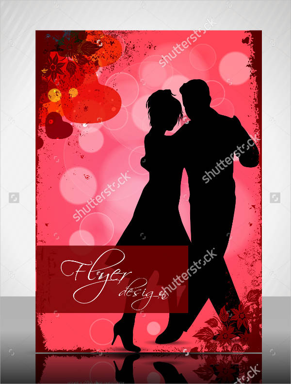 valentines day dance flyer template