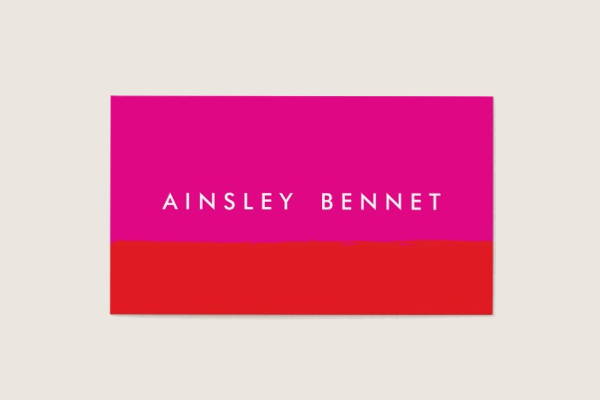 bold bright color block business cards