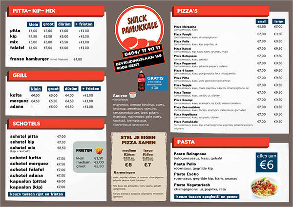 restaurant fast food brochure