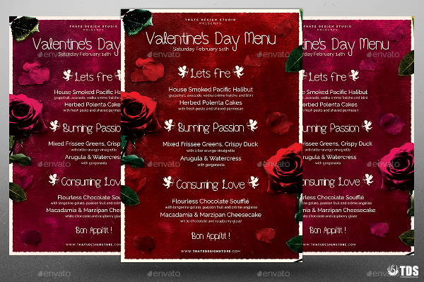 printable valentines day menu template