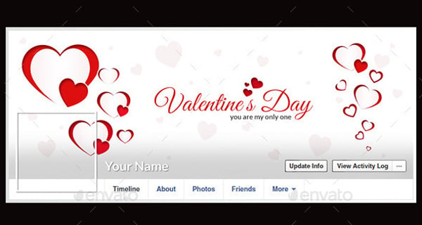 free valentines day facebook cover