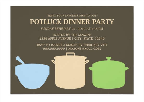 10+ Potluck Party Invitations - PSD, AI