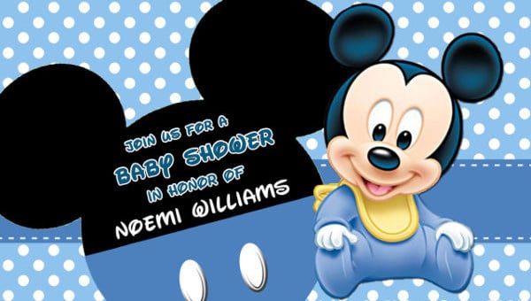 7 Mickey Mouse Photo Invitations Designs Templates Free Premium Templates