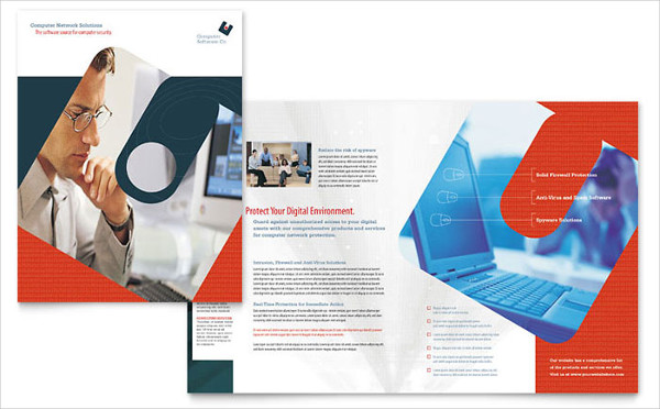 computer software company brochure