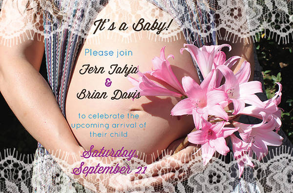 printable baby shower photo invitation