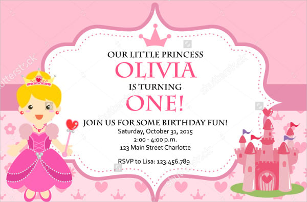 princess birthday party invitation1