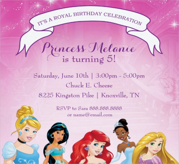 12+ Princess Party Invitations - JPG, PSD, AI, Word