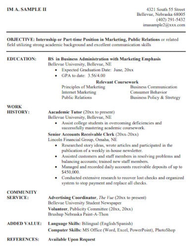 year experienced resume format for job interview