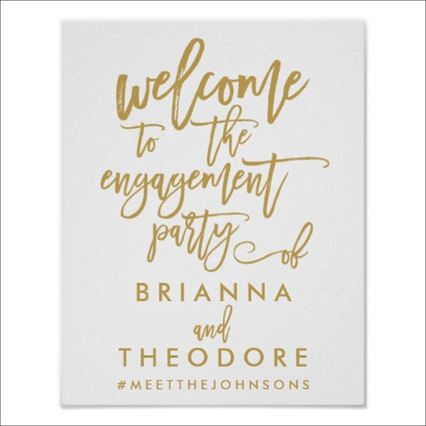 engagement party welcome banner