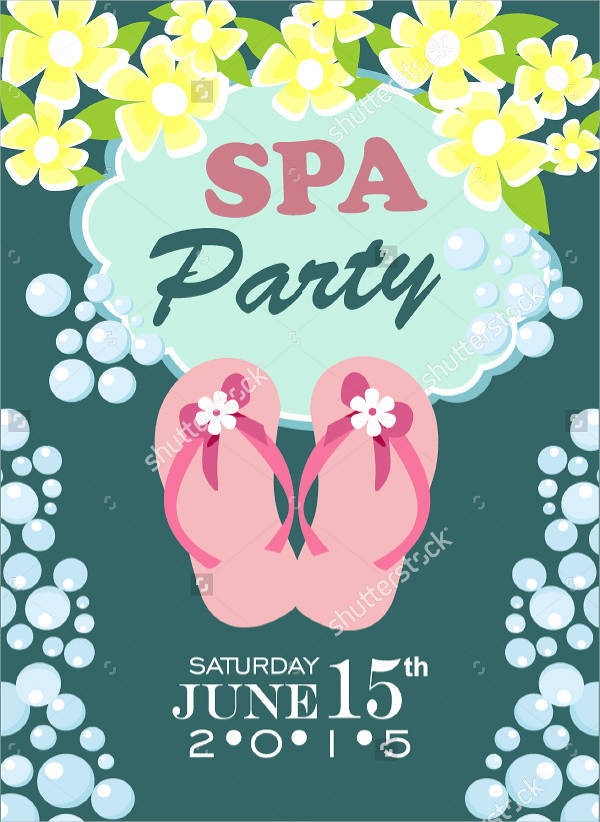 Spa Party Invitation Designs