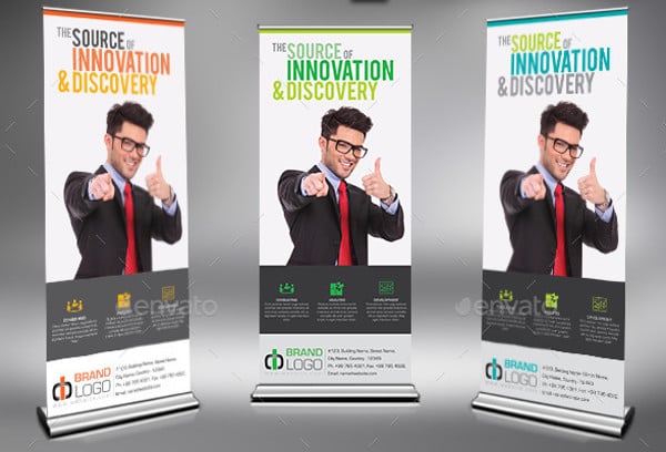 corporate advertising pull up banner