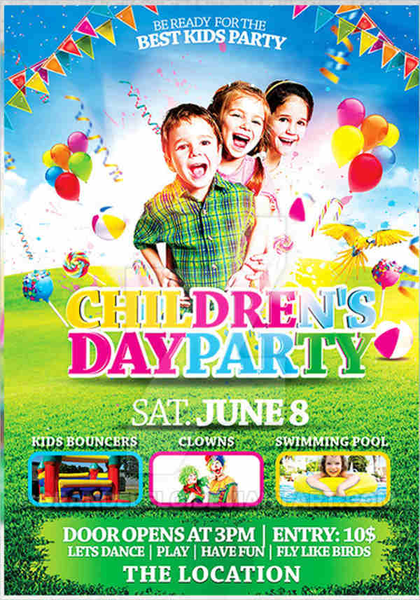 9 Children s Party Invitations PSD AI Word EPS