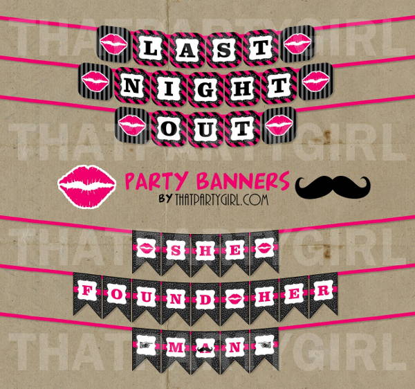 bachelorette diy party banner