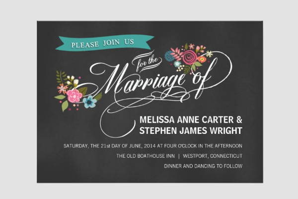 rustic chalkboard invitation banner