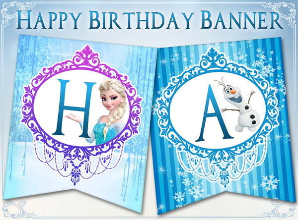 Frozen Birthday Banner Free Printable