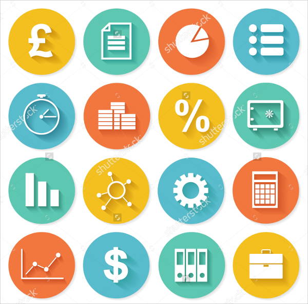 round business application icons