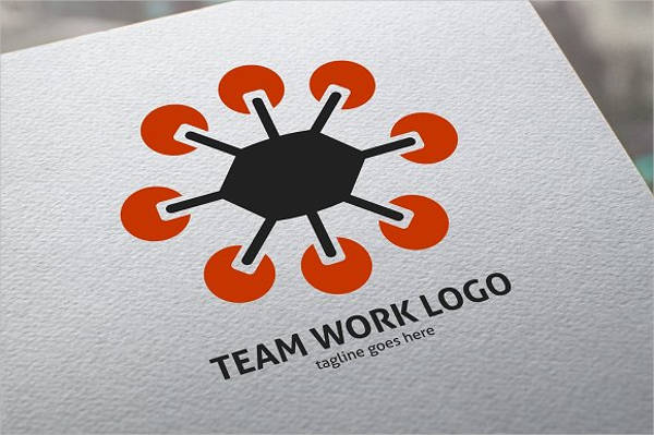 abstract work team logo