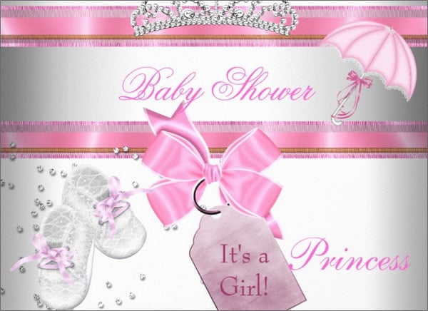 princess baby shower party invitation