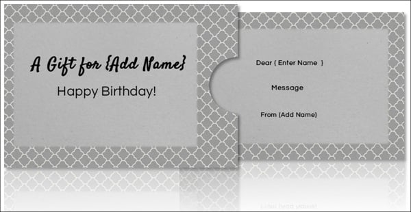 diy birthday gift card template