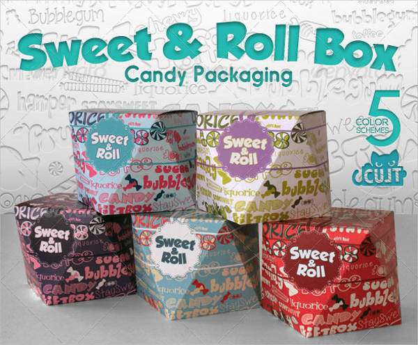 sweet rool candy box packaging design
