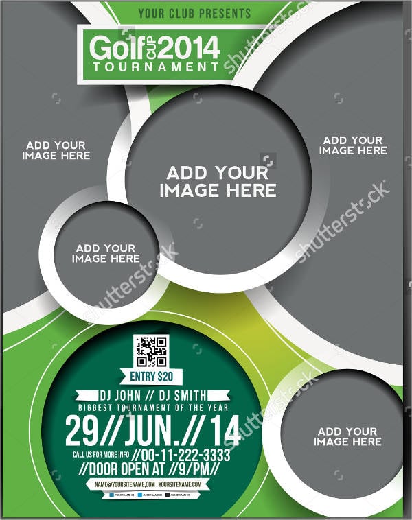 golf tournament event brochure
