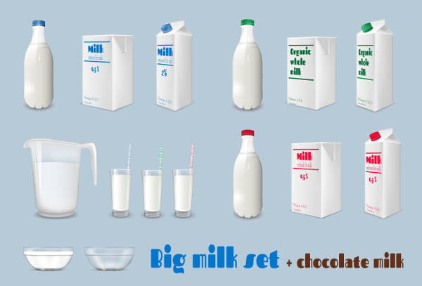 milk and beverage product packaging