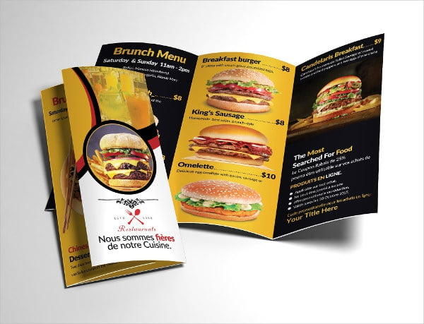 healthy food menu brochure
