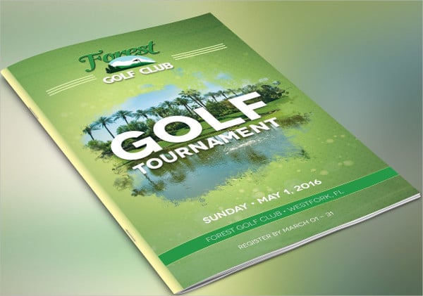 golf club event brochure