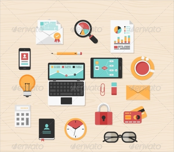 modern business and office icons