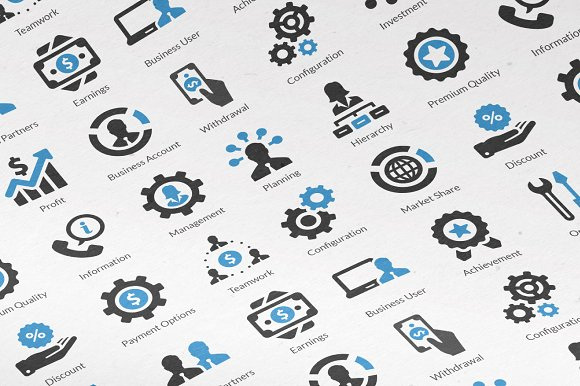 business and management icons pack