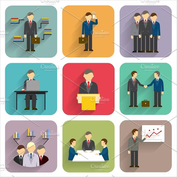 corporate business people icons
