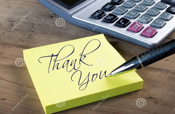 free business thank you card