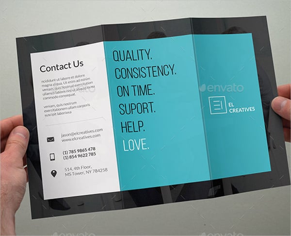 corporate trifold business brochure