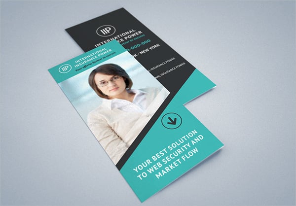 trifold business indesign brochure