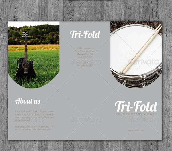 tri fold music brochure