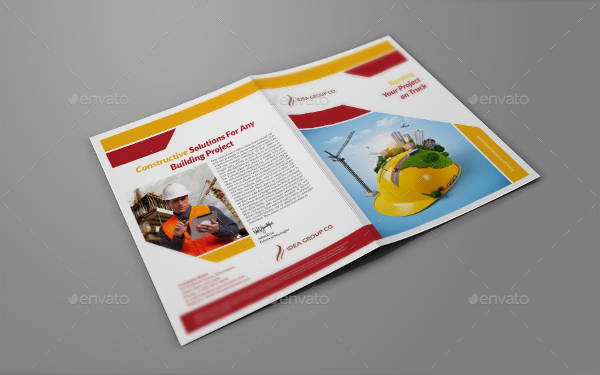 construction bi fold brochure