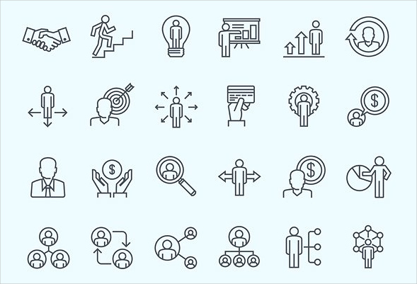 line business people icons