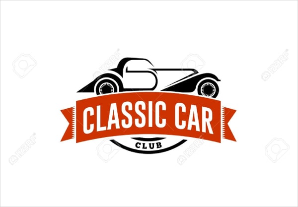vintage car vector logo
