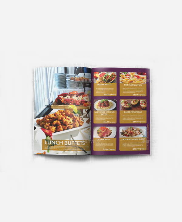 corporate catering menu brochure