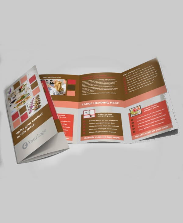corporate catering trifold brochure