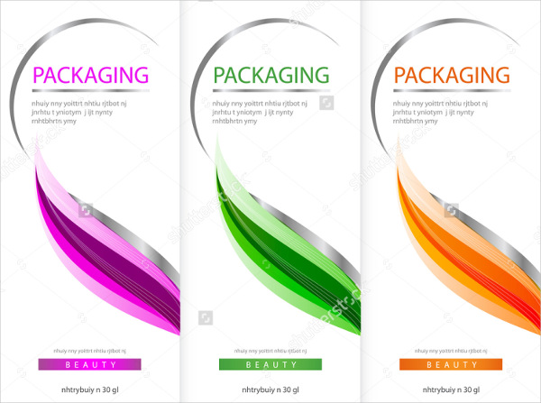 beauty product label packaging