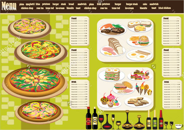 wedding buffet party menu design