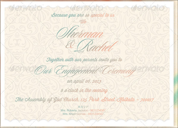 wedding engagement greeting card